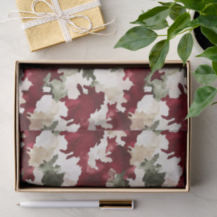 Red Green Camo Birthday Tissue Paper