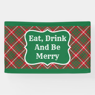 Red & Green Check Banner