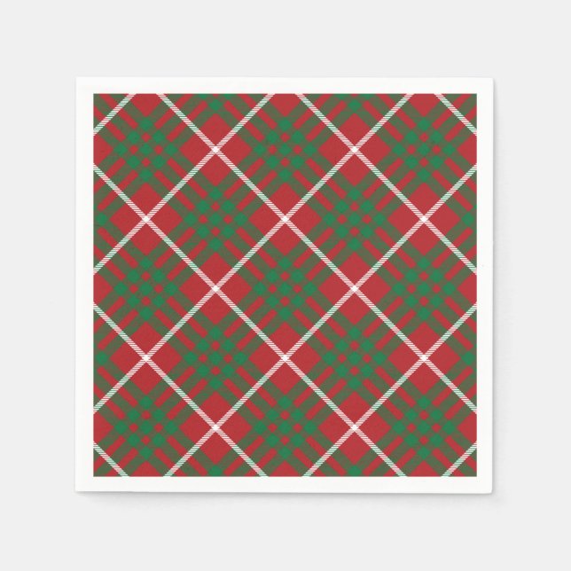 Red & Green Check Napkins (Front)