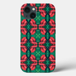 Red Green Christmas Holiday Pattern 4Eva iPhone 13 Case