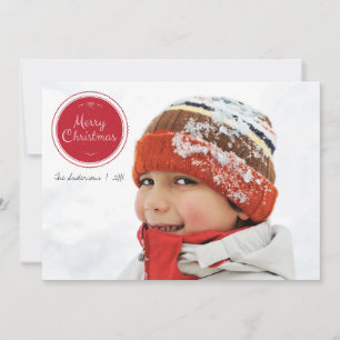 Red & Green Christmas Ornaments Holiday Photo Card