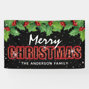 Red Green Christmas Party Banner