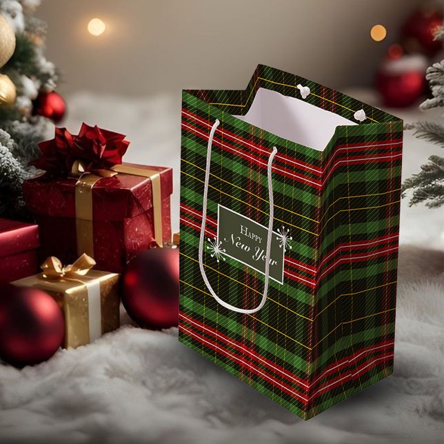 Red-Green Christmas Plaid Gift Bag (Creator Uploaded)