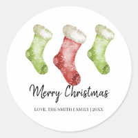 Red Green Christmas Socks Merry Christmas