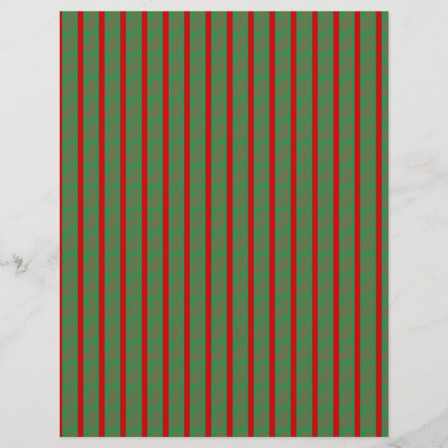 Red Green Christmas Stocking on Green Red Custom Letterhead (Front)