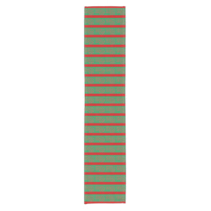 Red Green Christmas Stocking on Green Red Short Table Runner