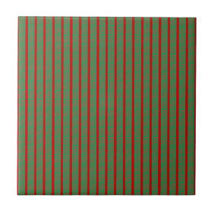 Red Green Christmas Stocking on Green Red Tile