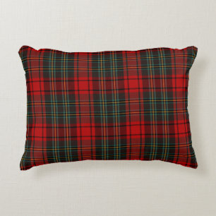 Red & Green Christmas Tartan Pattern Decorative Cushion