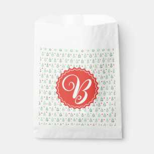 Red & Green Christmas tree Favour Bags