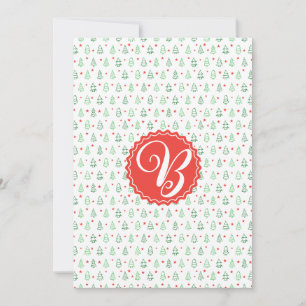 Red & Green Christmas tree  Holiday Card