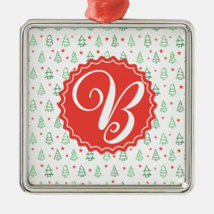 Red & Green Christmas tree Metal Tree Decoration
