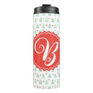 Red & Green Christmas tree  Thermal Tumbler
