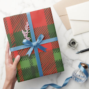 Red green Christmas wrapping paper