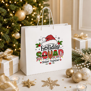 Red Green Classic Christmas Holiday Gift Bag Desig