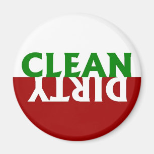 Red Green Clean Dirty Dishwasher Magnet