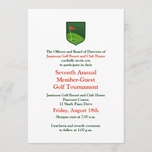 Red Green Corporate Golf Tournament Invitation