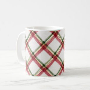 Red Green Cream Stripes Coffee Mug