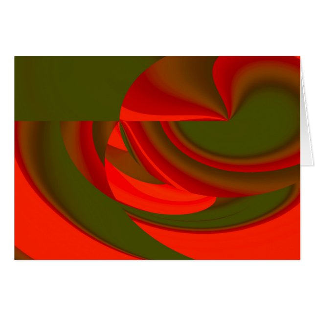 Red & Green Cubist Abstract (Front Horizontal)