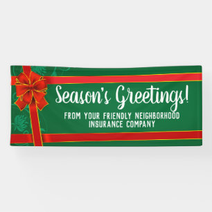 Red Green Custom Personalised Christmas Holiday Banner