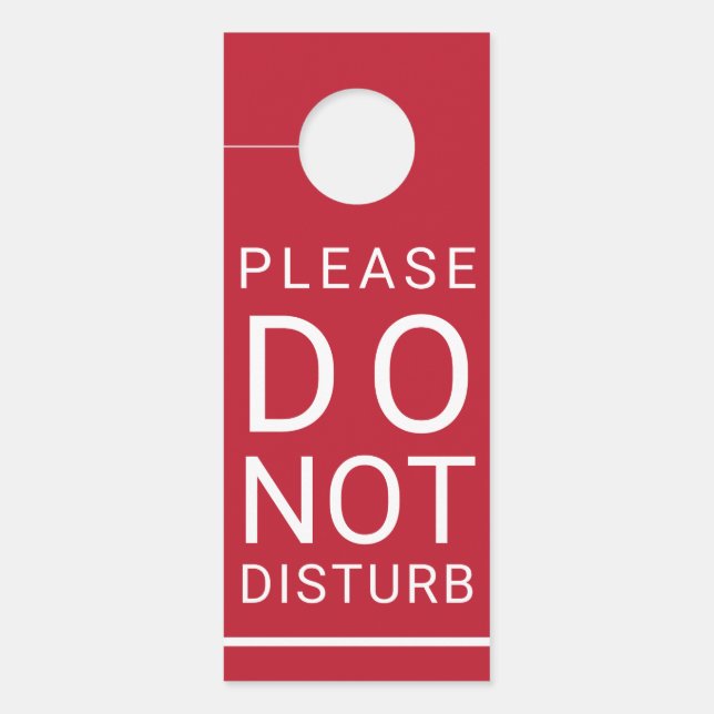 Red Green Do Not Disturb / Clean Room Door Hanger (Front)