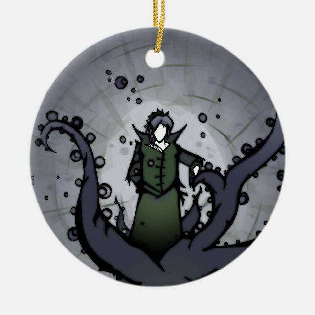 Red & Green Figure Dual Ornament (Front)