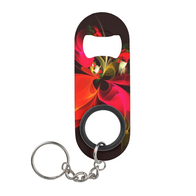 Red Green Floral Modern Abstract Art Pattern #02 (Front)