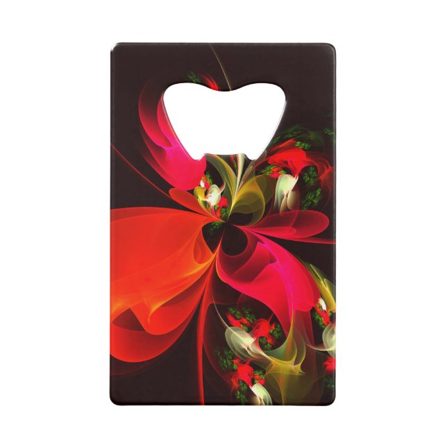 Red Green Floral Modern Abstract Art Pattern #02 (Front)