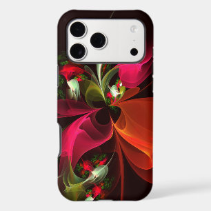 Red Green Floral Modern Abstract Art Pattern #02