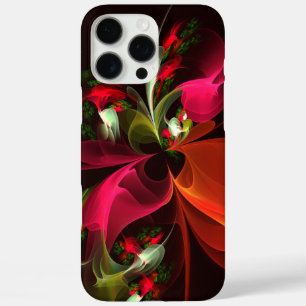Red Green Floral Modern Abstract Art Pattern #02 iPhone 16 Pro Max Case