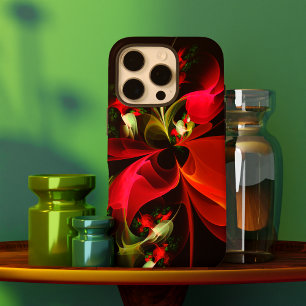 Red Green Floral Modern Abstract Art Pattern #02 iPhone 16 Pro Case