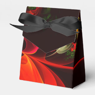 Red Green Floral Modern Abstract Art Pattern #02 Favour Box