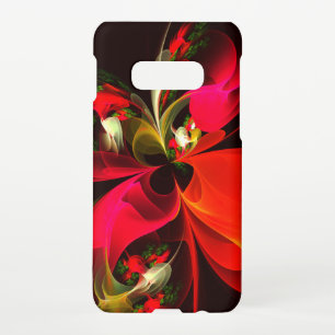 Red Green Floral Modern Abstract Art Pattern #02 Samsung Galaxy Case