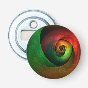 Red Green Floral Modern Abstract Art Pattern #21 Bottle Opener