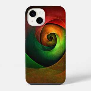 Red Green Floral Modern Abstract Art Pattern #21 iPhone 14 Case