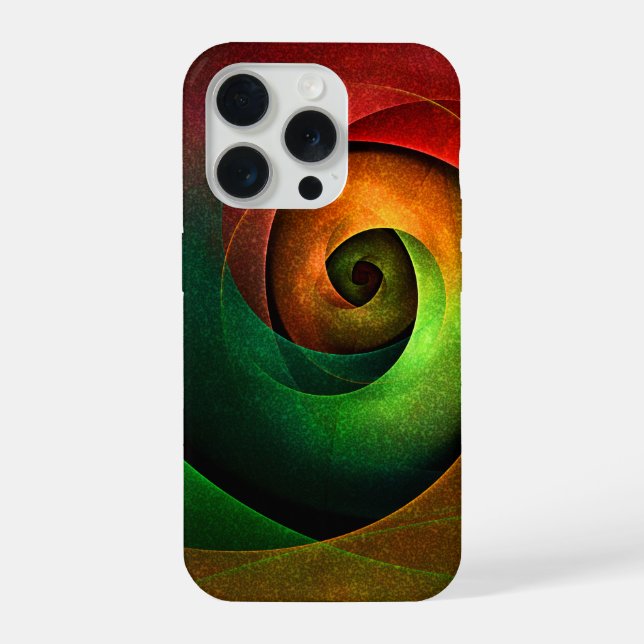 Red Green Floral Modern Abstract Art Pattern #21 iPhone Case (Back)