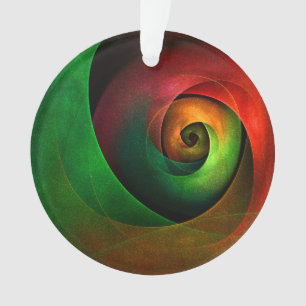 Red Green Floral Modern Abstract Art Pattern #21 Ornament