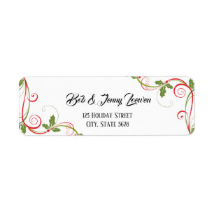 Red & Green Flourish Script   White Christmas