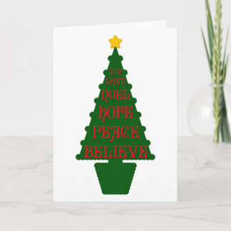 Red, Green, Gold Christmas Tree Card