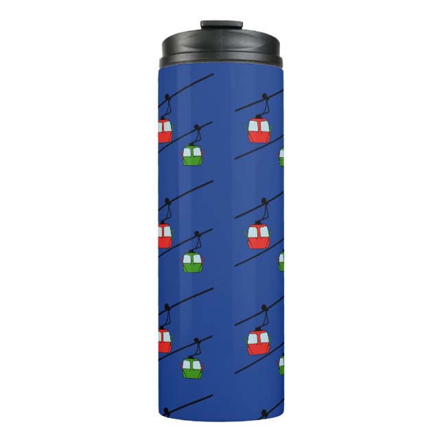 Red & green gondolas  thermal tumbler (Front)