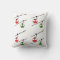 Red & green gondolas throw pillow