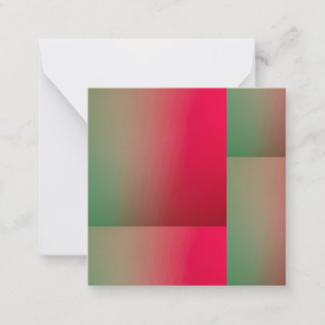 red & green gradient squares  card (Front)