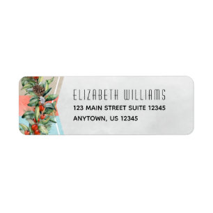 Red Green Grey Christmas Return Address