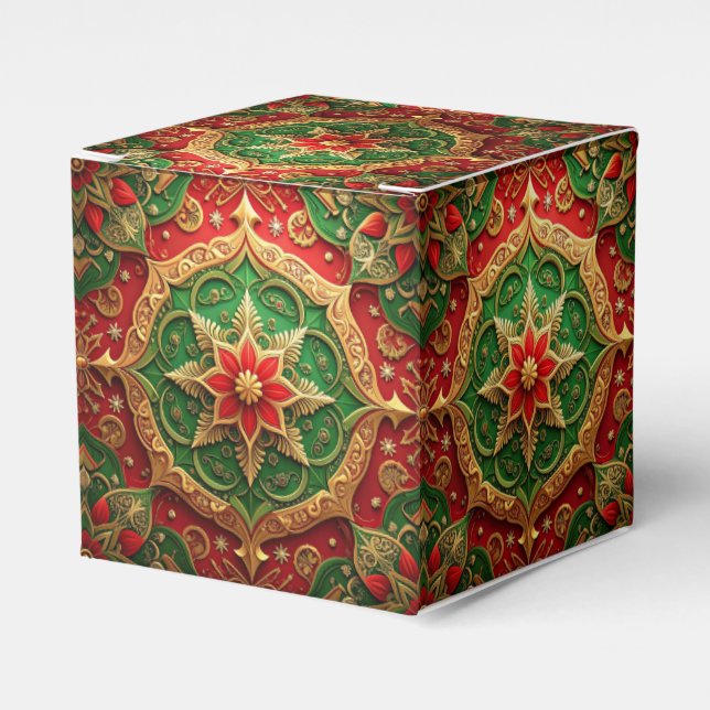 Red Green Holiday Decorative Favor Box (Front Side)