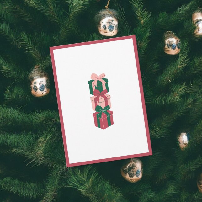 Red & Green Holiday Gift Box Design Card (Creator Uploaded)