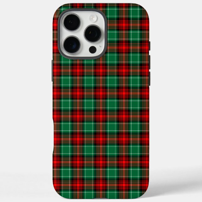 Red Green Holiday Plaid Pattern Case-Mate iPhone Case (Back)