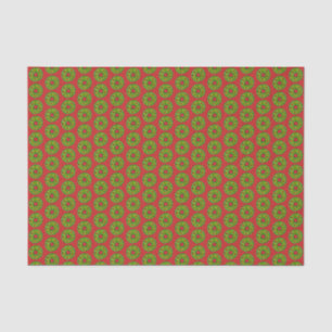 Red Green Holly Wreath Xmas Christmas Holiday Tissue Paper