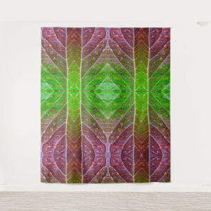 Red & Green Ikat Tapestry