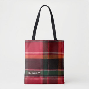 Red Green Madras Plaid Reusable Tote Bag