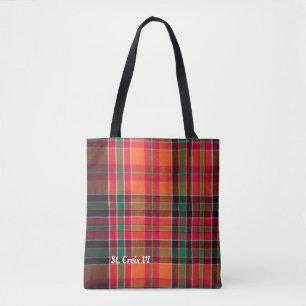 Red Green Madras Plaid Reusable Tote Bag
