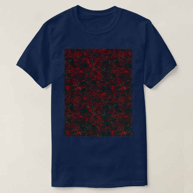 Red Green Marble T-Shirt (Design Front)